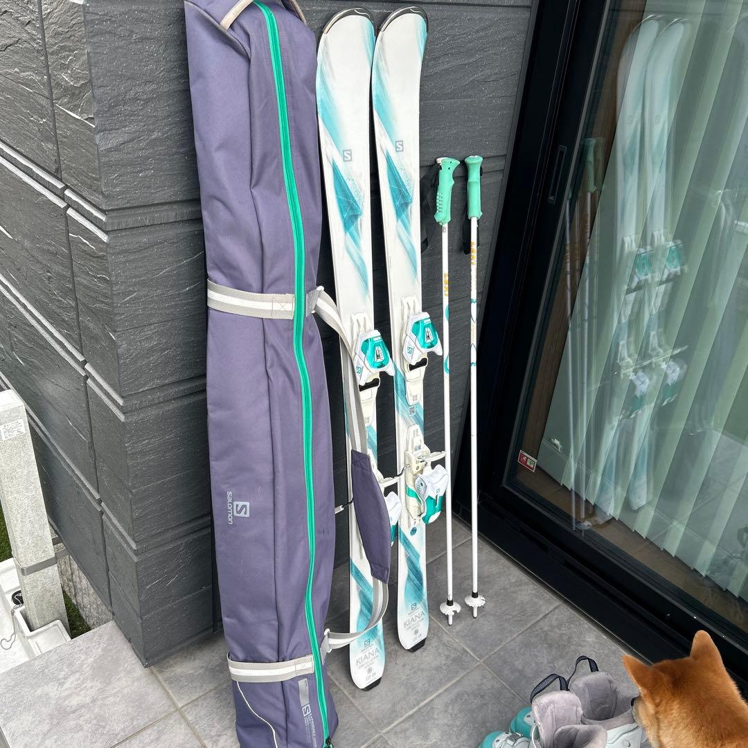 サロモン　スキー板　137cm バッグ付き　LEKIストック