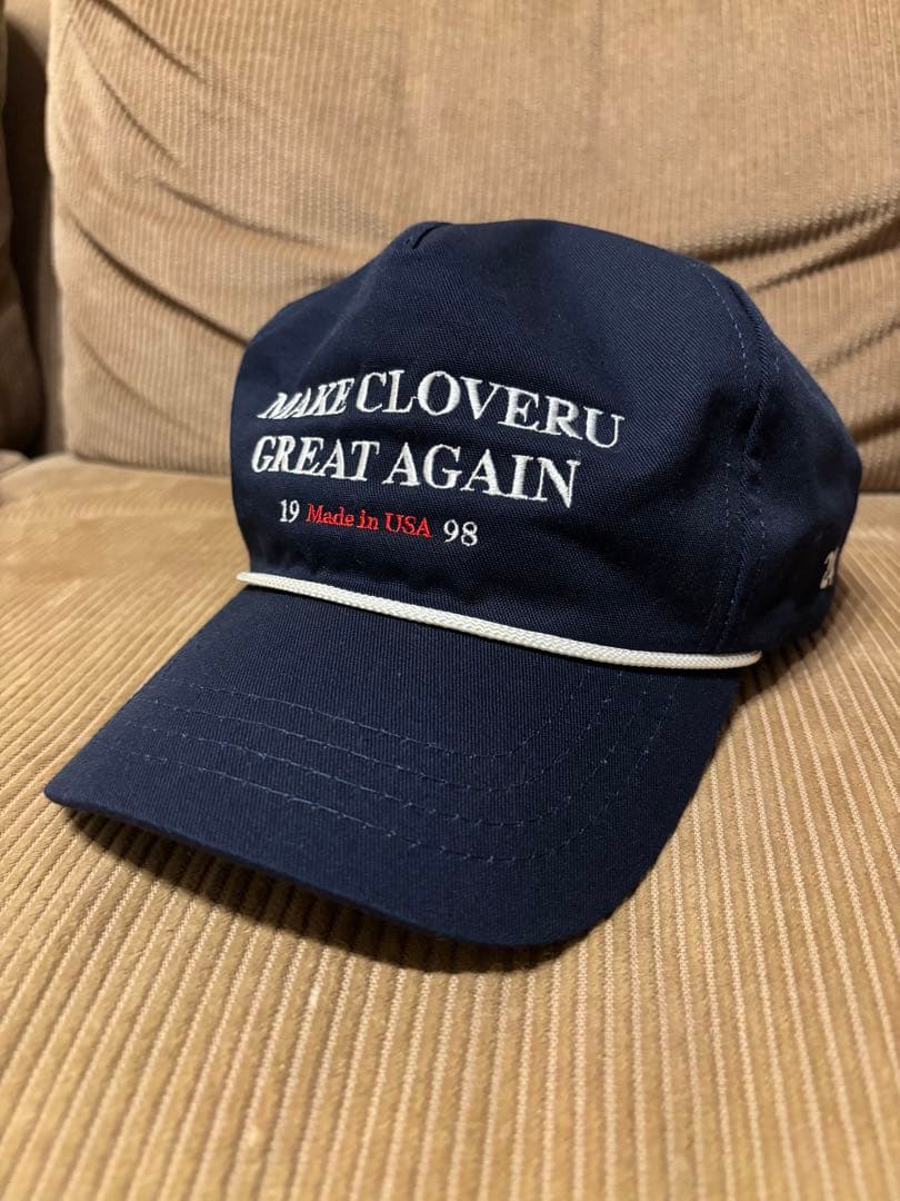 MAKE CLOVERU GREAT AGAIN キャップ　ネイビー