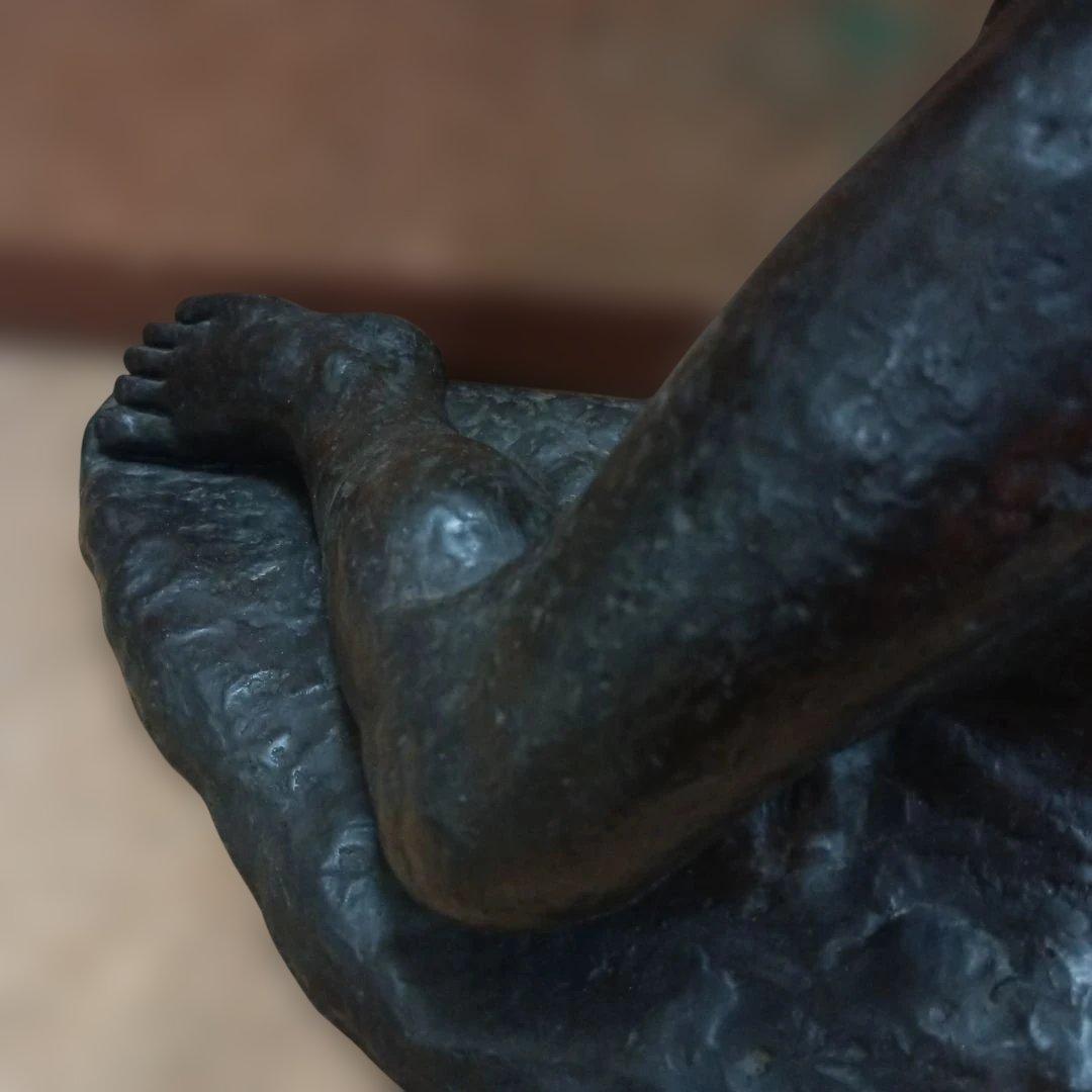 M*i様 ４２4５）樹脂製ブロンズ風の裸婦像　銘あり　高さ約４０ｃｍ