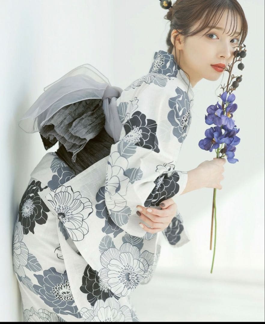 【新品未開封】髪飾り付き 如月の椿(墨色)5点セット