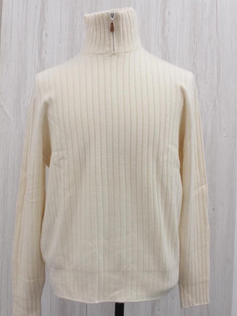 ▲専用 ブルネロクチネリ カシミヤ 100％ ジップアップセーター ホワイト系