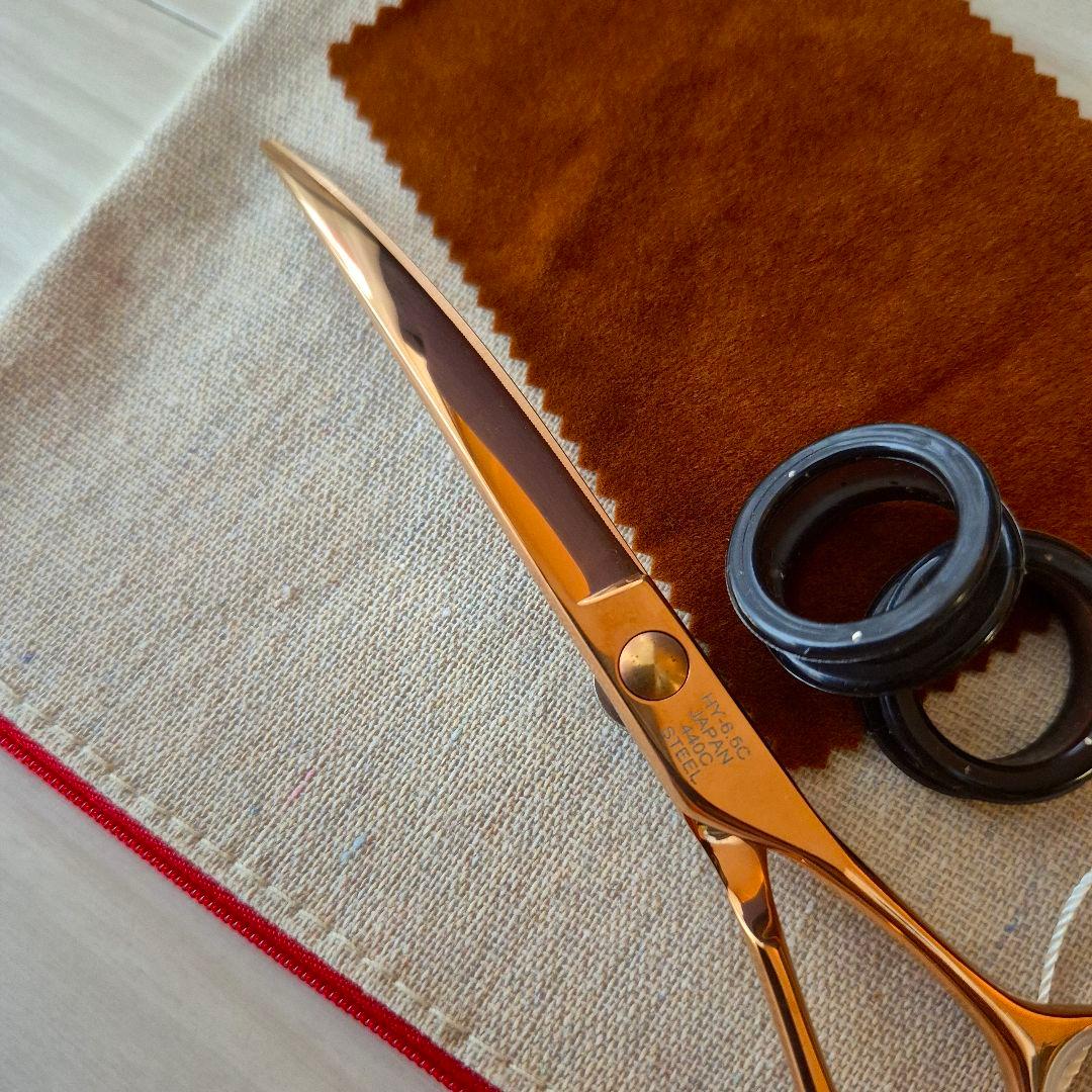 新品★フェニーチェ ★カーブシザー ギザ刄★6.5 in トリミングばさみ