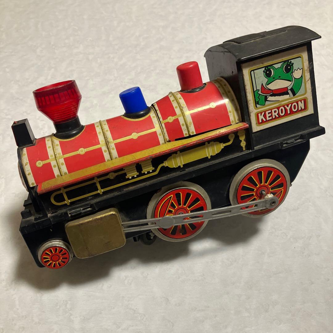 昭和レトロ　ブリキ　ケロヨン　当時もの　機関車　希少