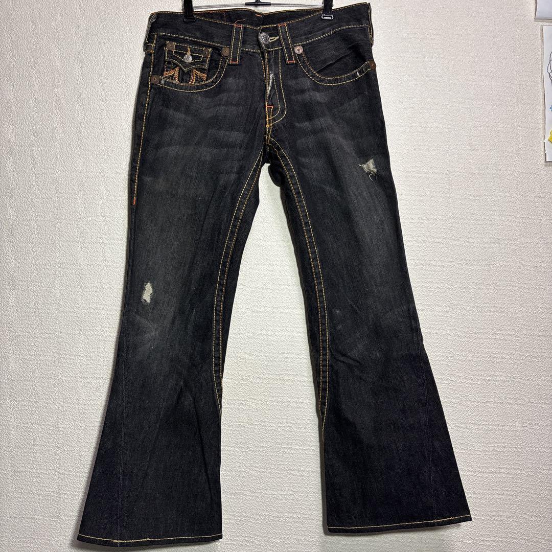 ツゥルーレジジョン　ブラックデニム　ブーツカット