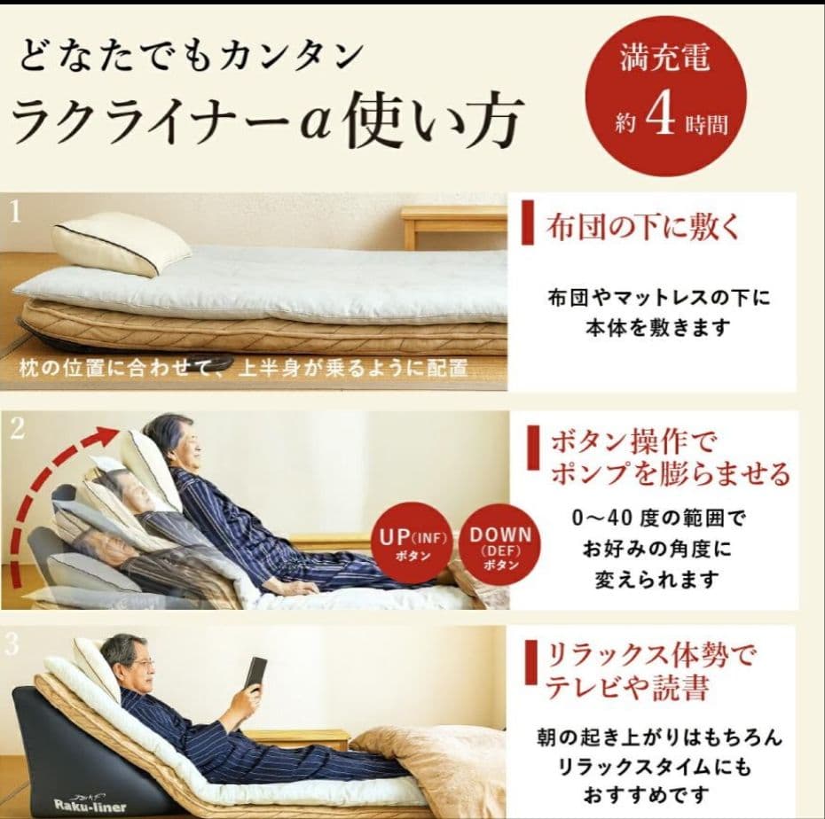 ☆いつものベットが電動ベッド に早変わり☆