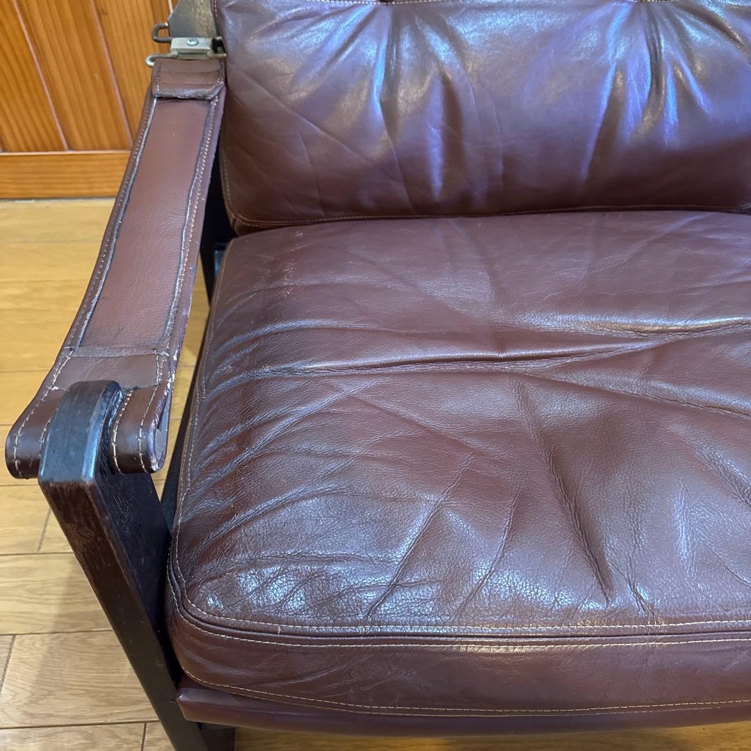 カンディハウス HOCK社 シャーフ 1人掛けソファ　マホガニー/本革　北欧