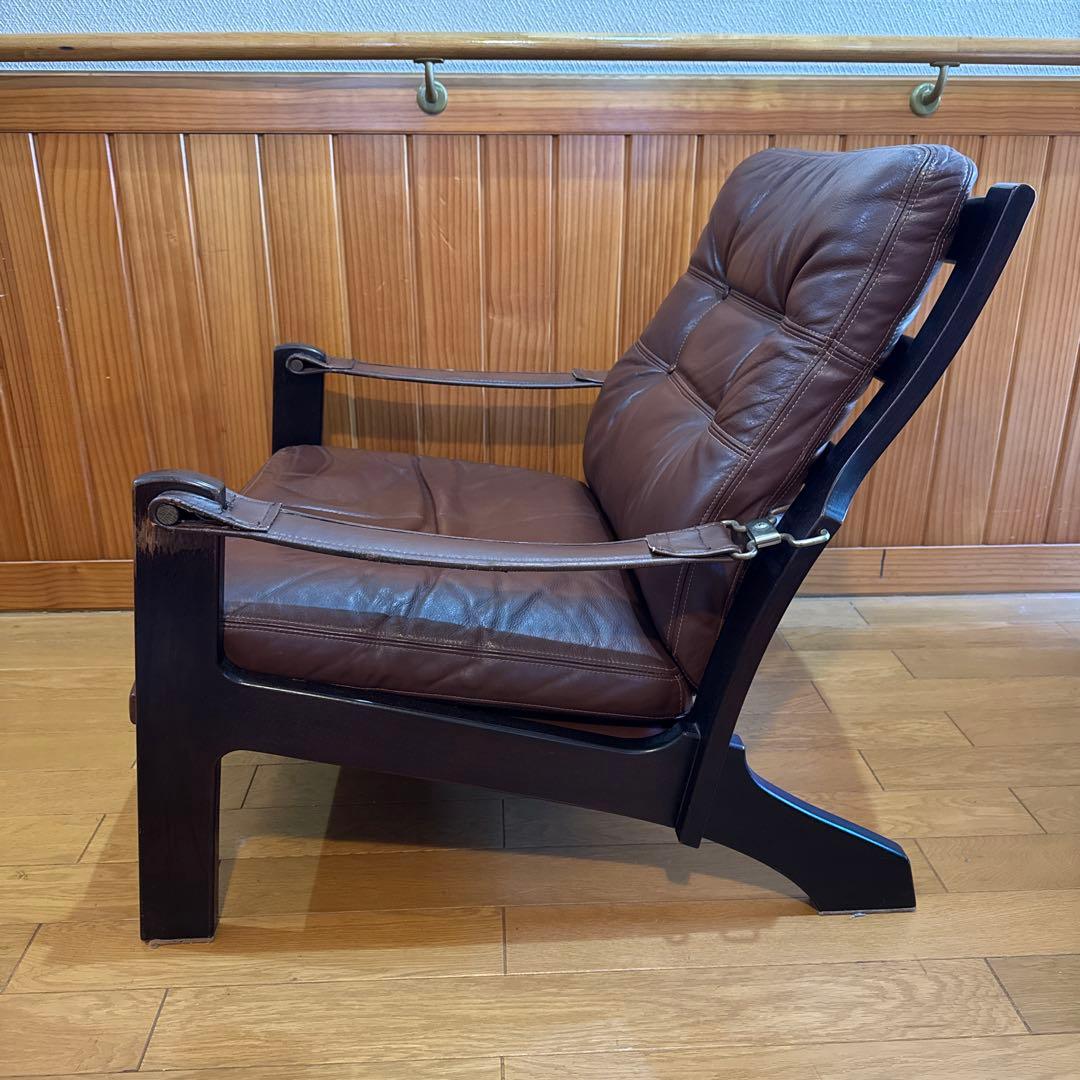 カンディハウス HOCK社 シャーフ 1人掛けソファ　マホガニー/本革　北欧