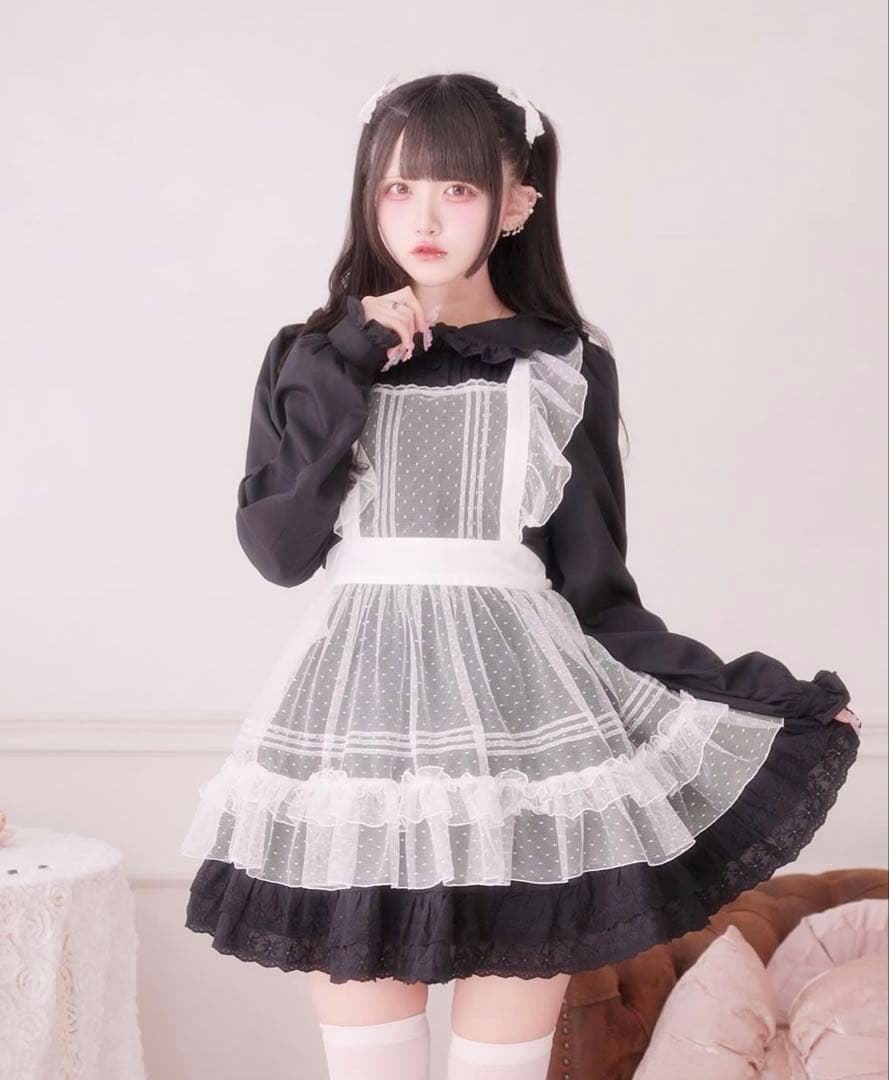 palelfy ホイップフリルエプロン