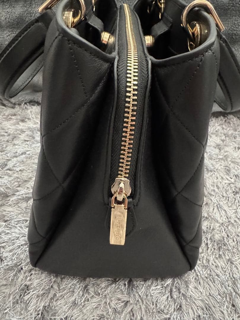 kate spade キルティング ハンドバッグ 黒