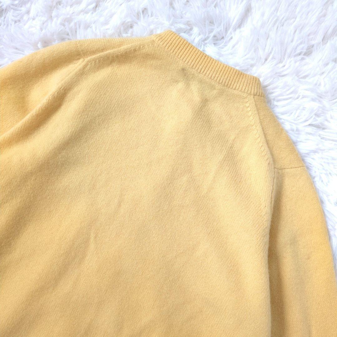 バランタイン カーディガン カシミヤ 100% 金ボタン スコットランド製 黄色