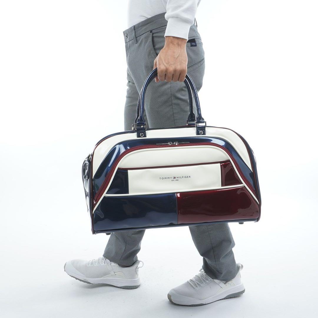 新品★トミーヒルフィガー★ゴルフバッグ エナメル ボストンバッグ