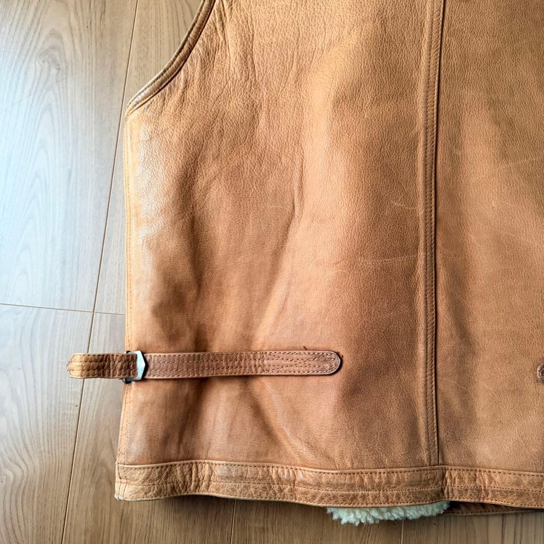 POLO ラルフローレン ラムレザー ムートン ベスト 90s M