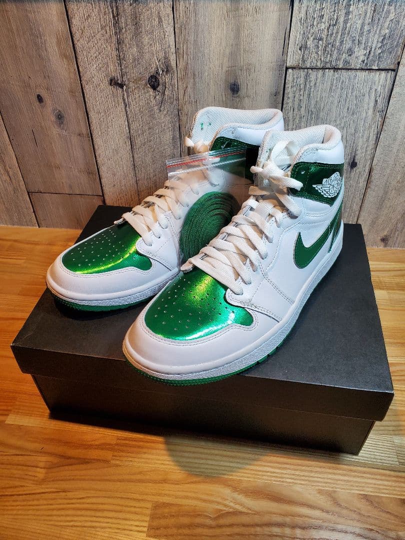 AIR JORDAN 1 HIGH G 9.5 ホワイト/グリーン