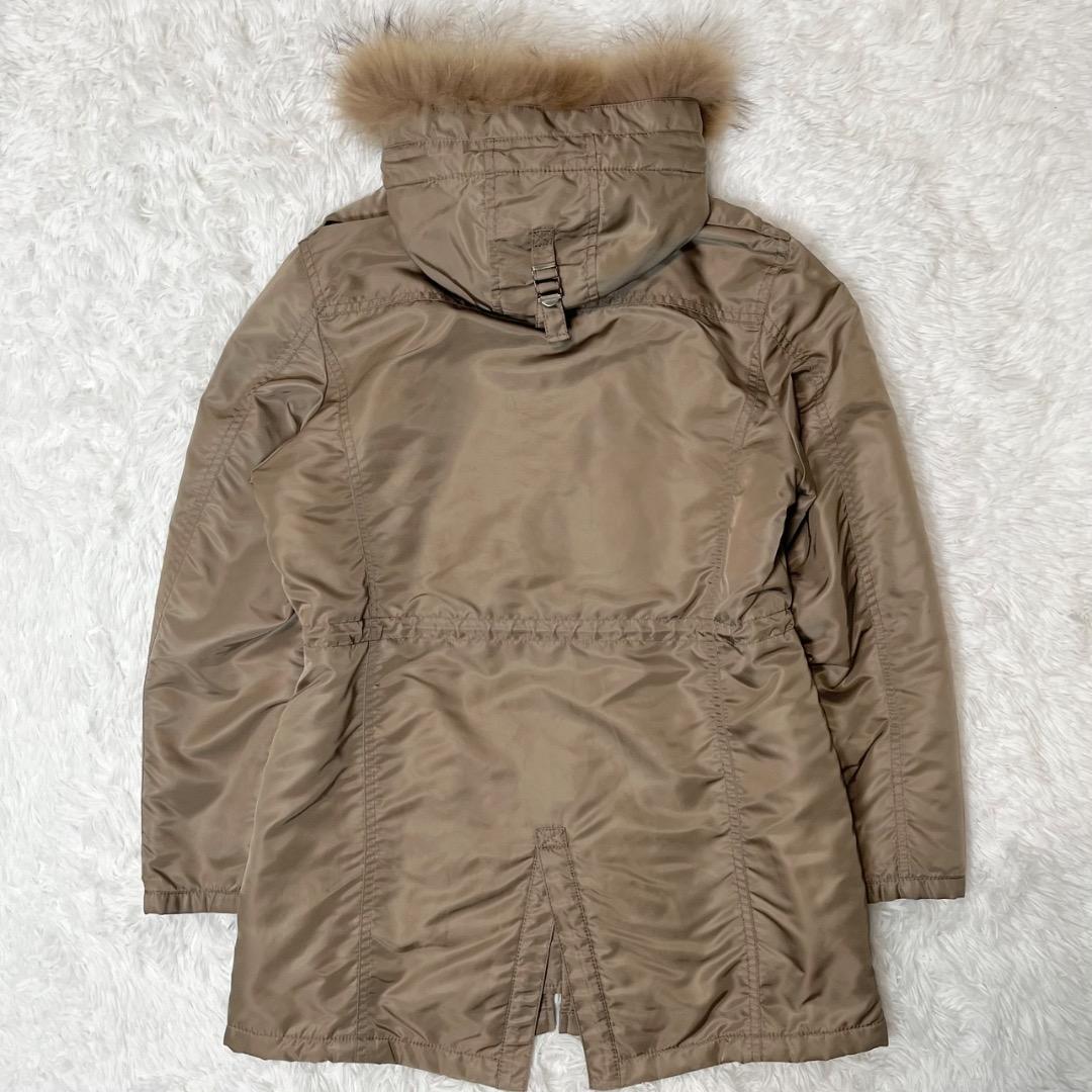 専用！！モッズコート バーバリーブラックレーベル ノバチェック タヌキファー L