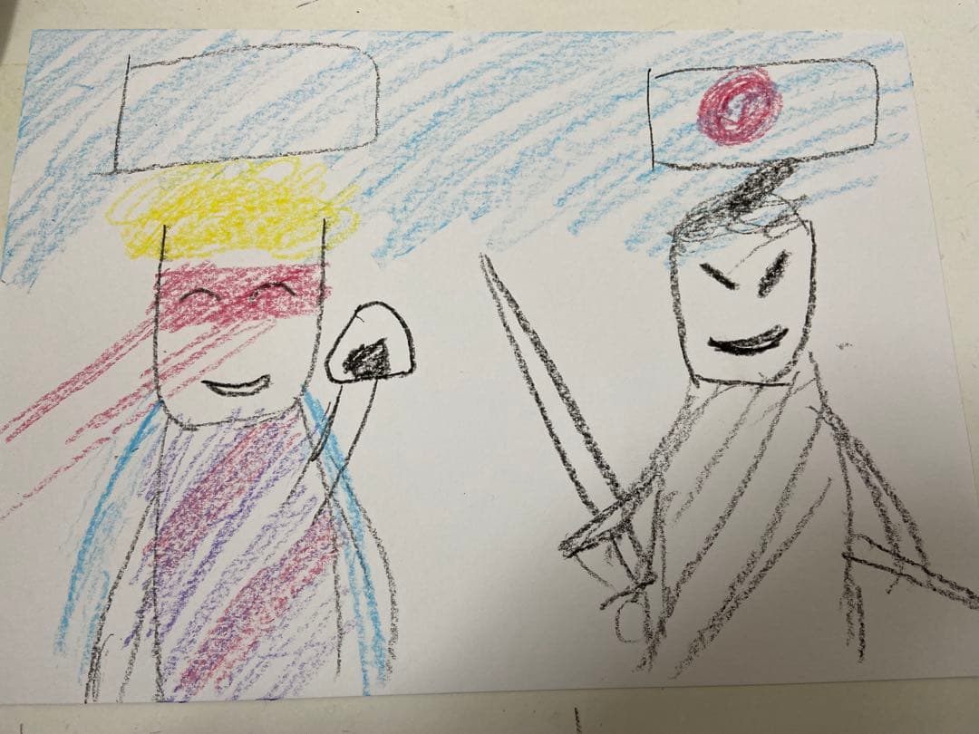 伝説の画家、大門和己の遊び絵　『外交』