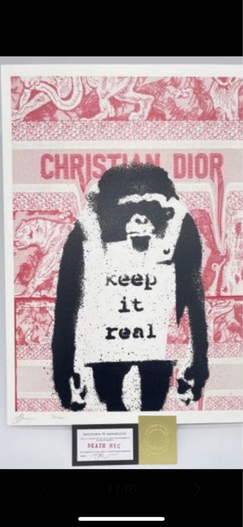 DEATH  ＮＹＣ作品　バンクシーチンパンジー　ポップアート　現代アート