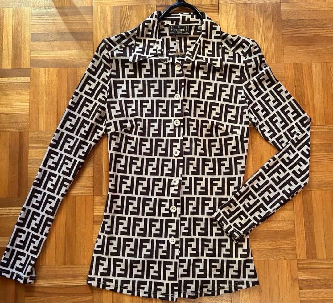 FENDI フェンディ シャツ ズッカ柄 FF柄 Mサイズ　長袖　最終値下げ
