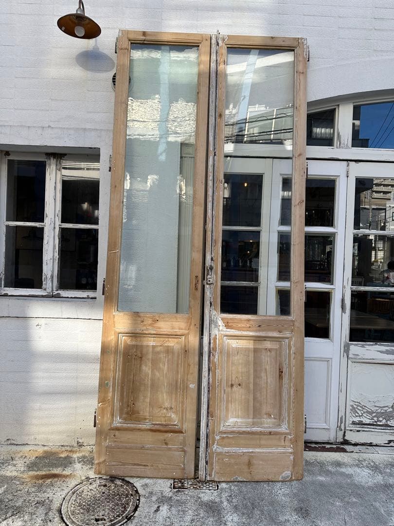 大型アンティーク　ドア2枚set　ヴィンテージ