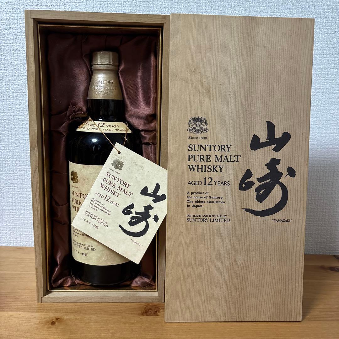 サントリーピュアモルトウイスキー　山崎12年　特級　760ml 向獅子　冊、箱❷
