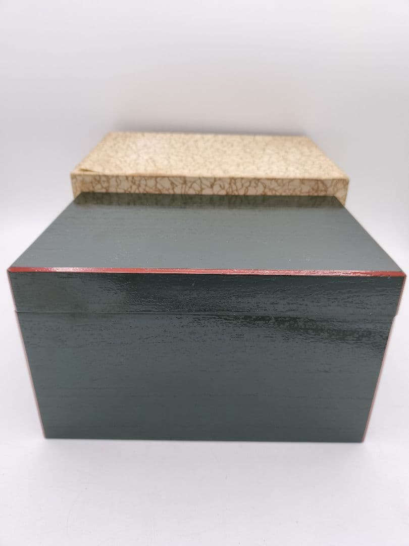 c861 茶箱 青漆 爪紅 紙箱 茶道具 古物