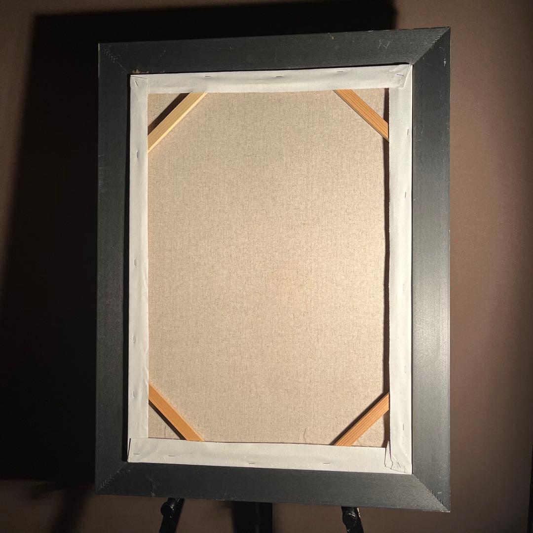 ★大型絵画★手書き油絵 鯉の滝登り 額付 絵画 インテリア 開運 金運 風水