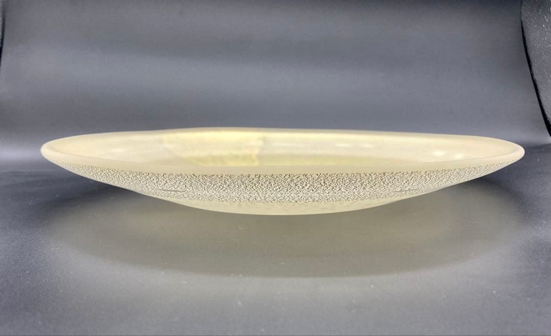 栗原豊生作　金彩ガラス鉢　美品　上越クリスタルガラス　伝統工芸品