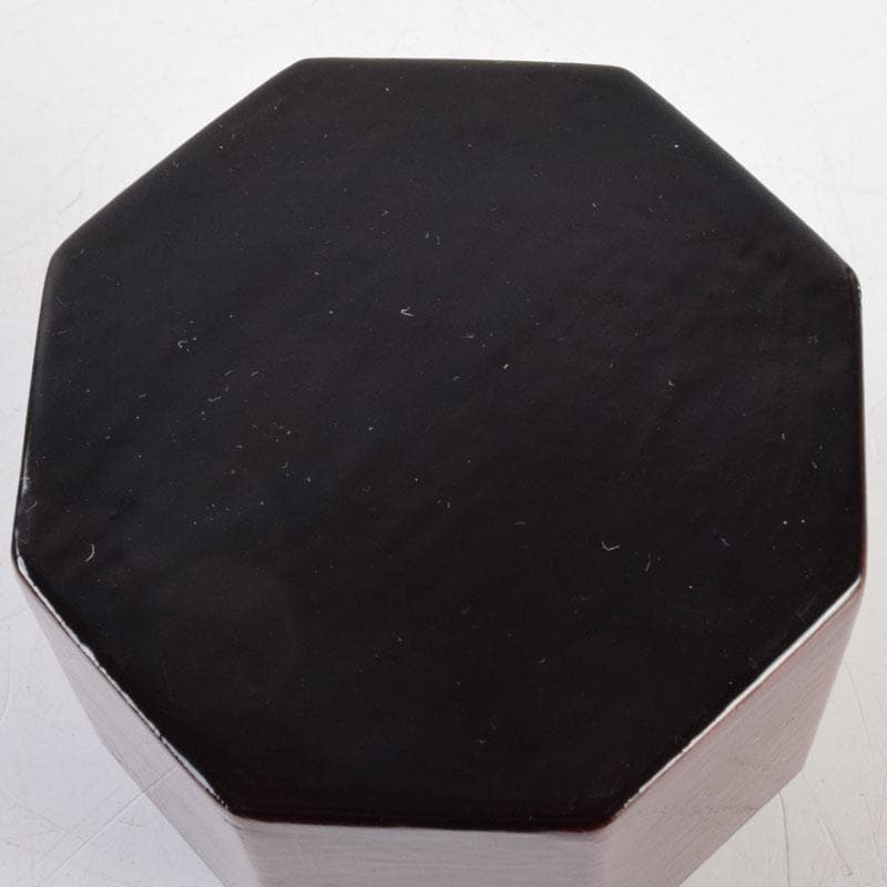 茶道具　山中塗　道場宗廣作　宗観好　一閑　八角茶器　共箱　V　8770