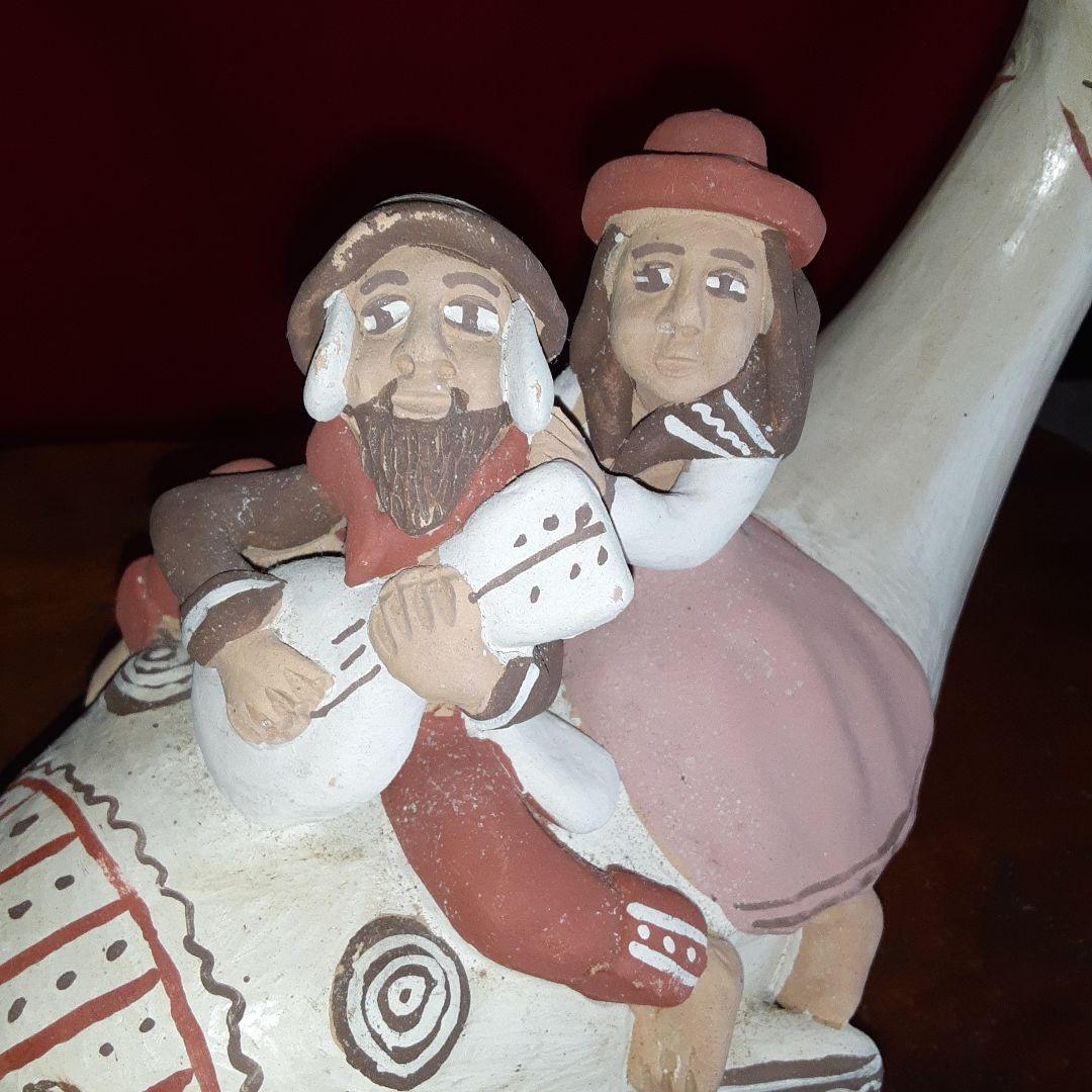 ペルー　彩色土器　クジラ　インカ