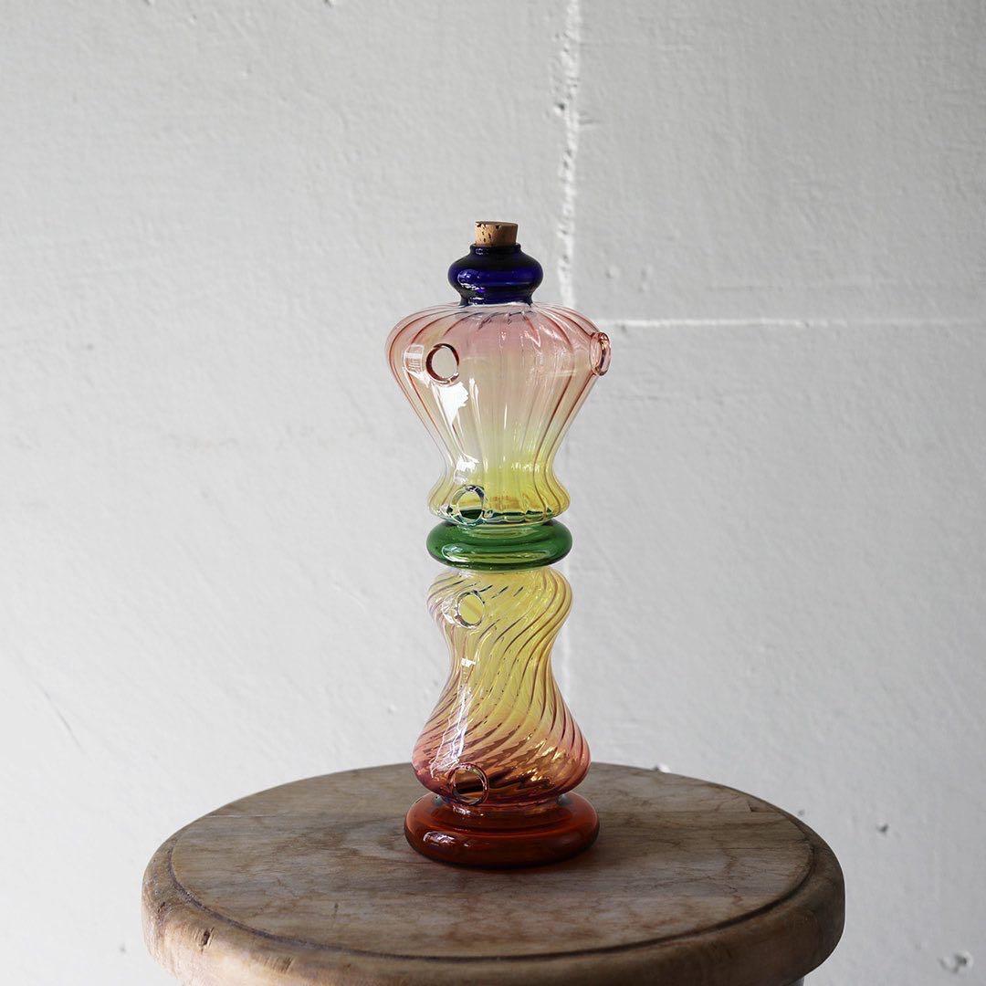 耐熱ガラスのお香立て Incense Stand グラデーション