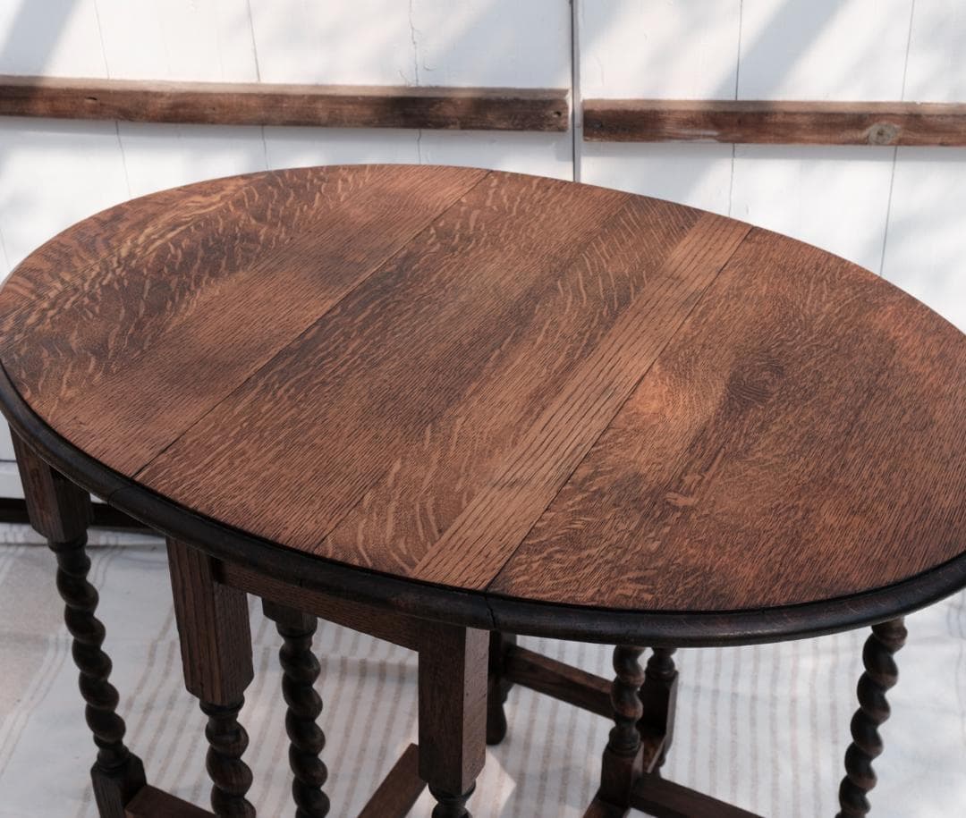 ドロップリーフテーブル　ゲートレッグ　バタフライテーブル