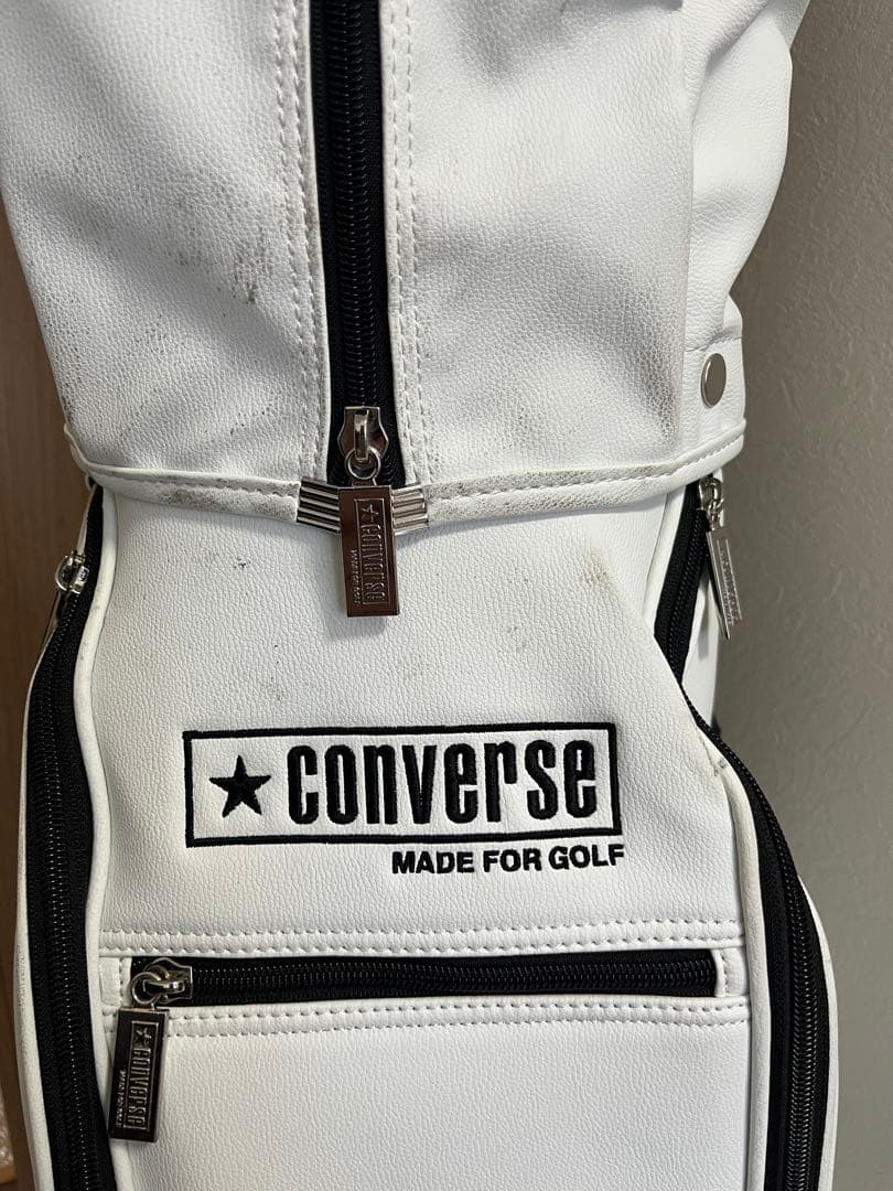 コンバースCONVERSE キャディバッグ ホワイト／グリーン