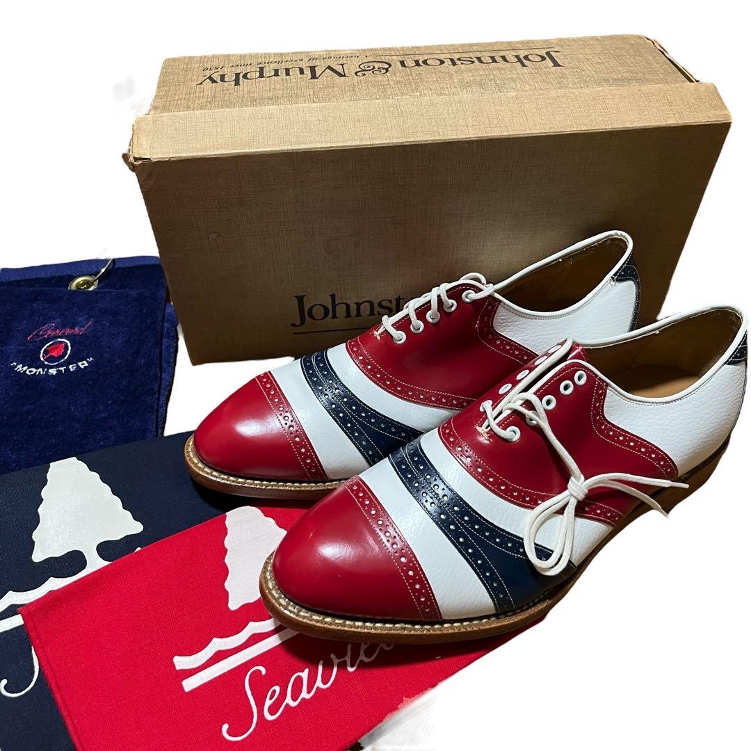 未使用Johnston&Murphy Seaview トリコロールゴルフシューズ