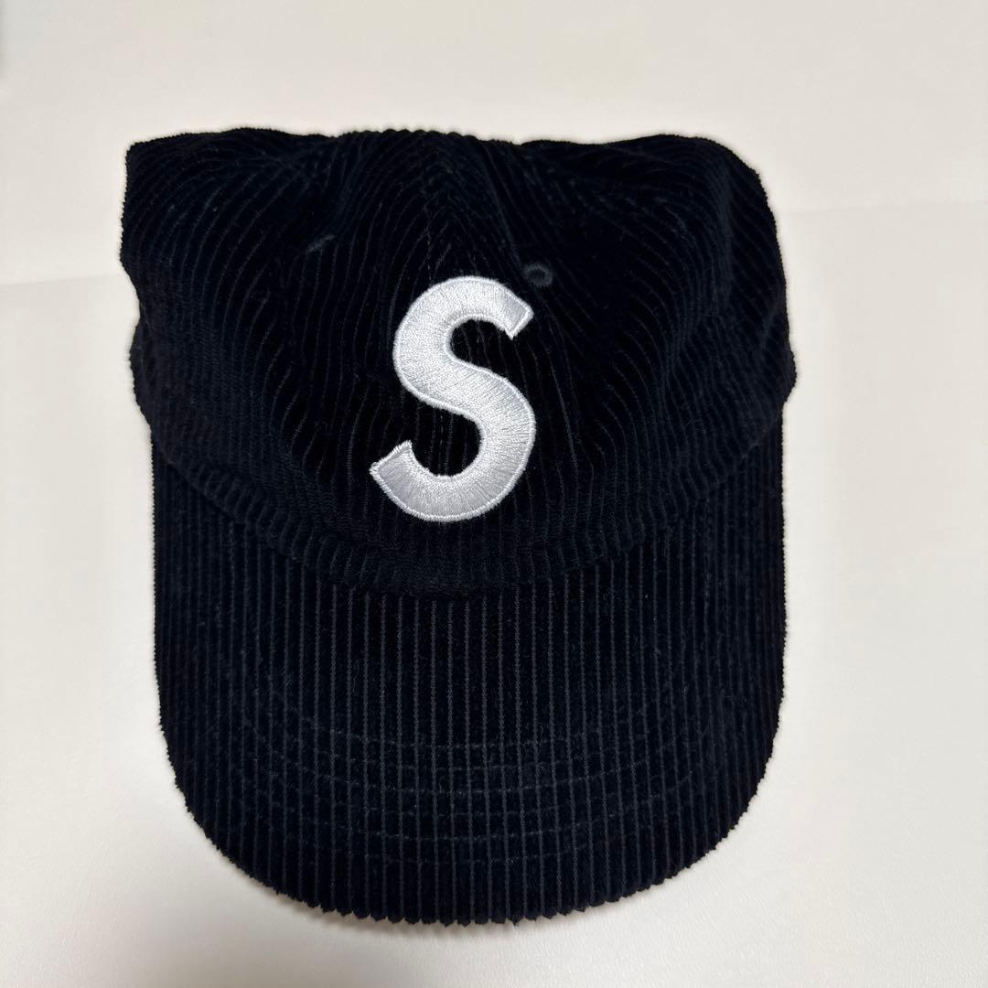 SUPREME シュプリーム Sロゴ コーデュロイ ブラック