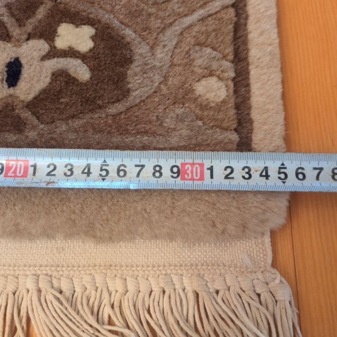 ◆ルパンヒデロウ◆ 天然色羊毛100% 中国段通 元宝緞通 90段