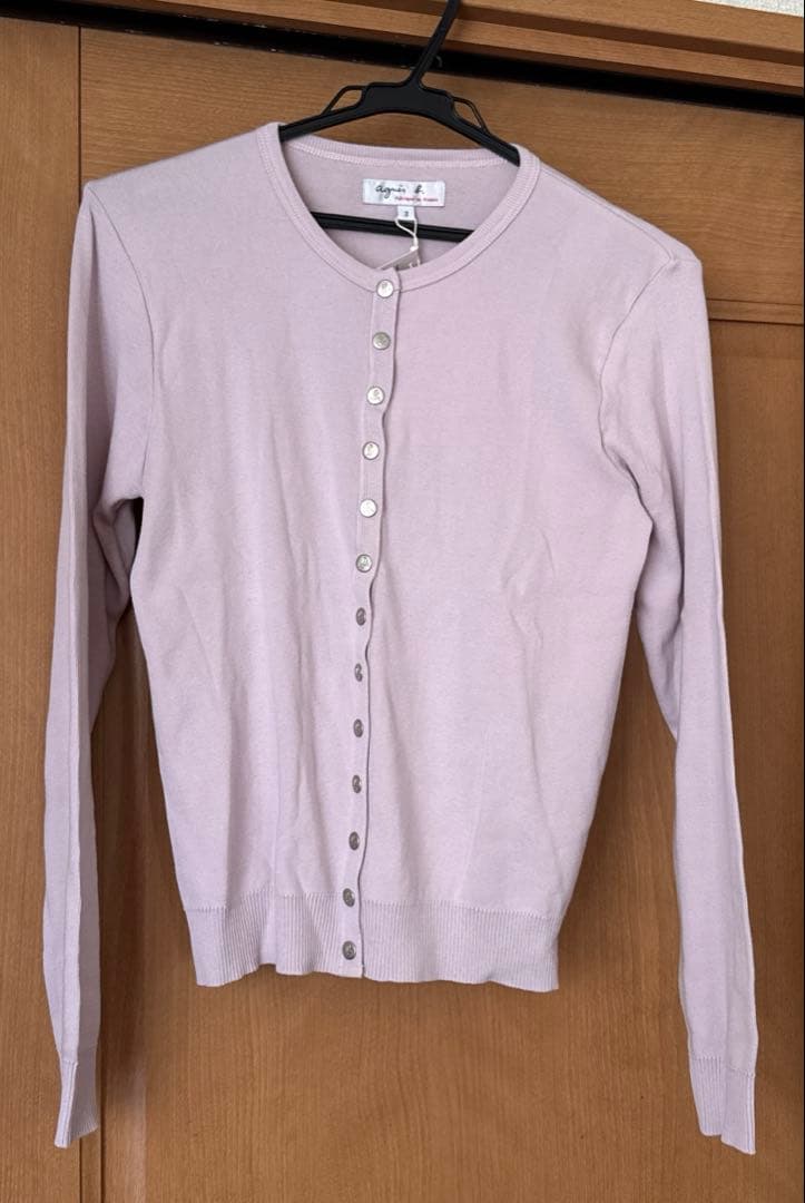 アニエスベー　カーディガン　ピンク　3