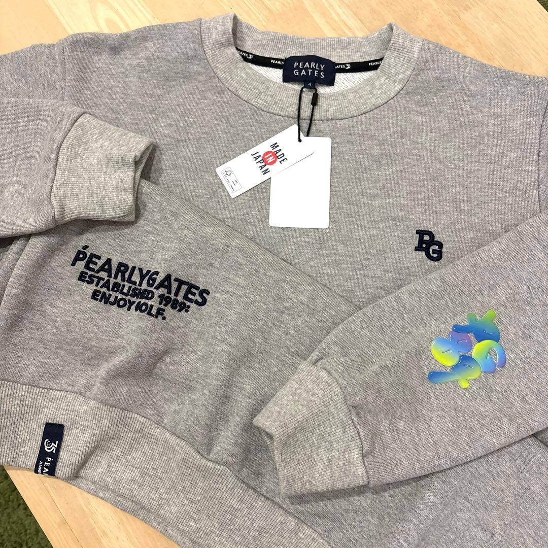 パーリーゲイツ☆新品 35周年 コットン裏毛 プルオーバー トレーナー