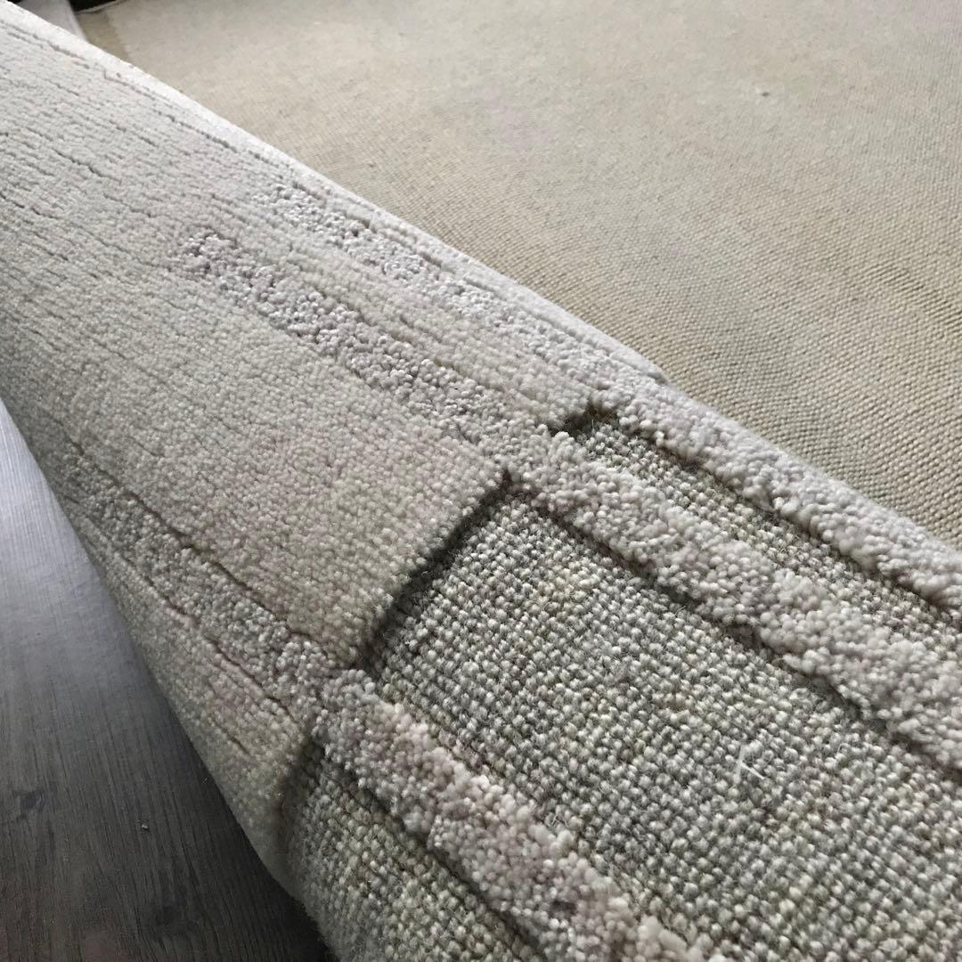 Kw M ラグ ラグマット カーペット 絨毯134×199cm ベージュ