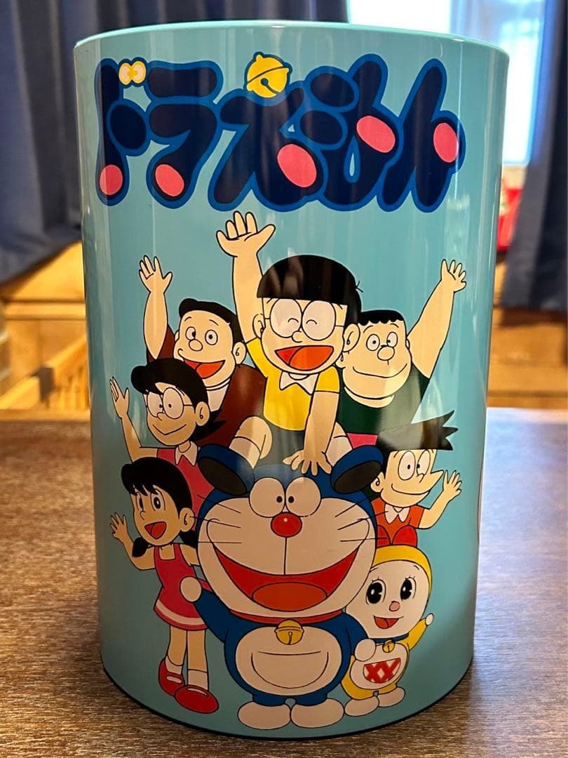 【非売品】ドラえもん　ペール缶　ゴミ箱　ブリキ缶　レア レトロ　限定