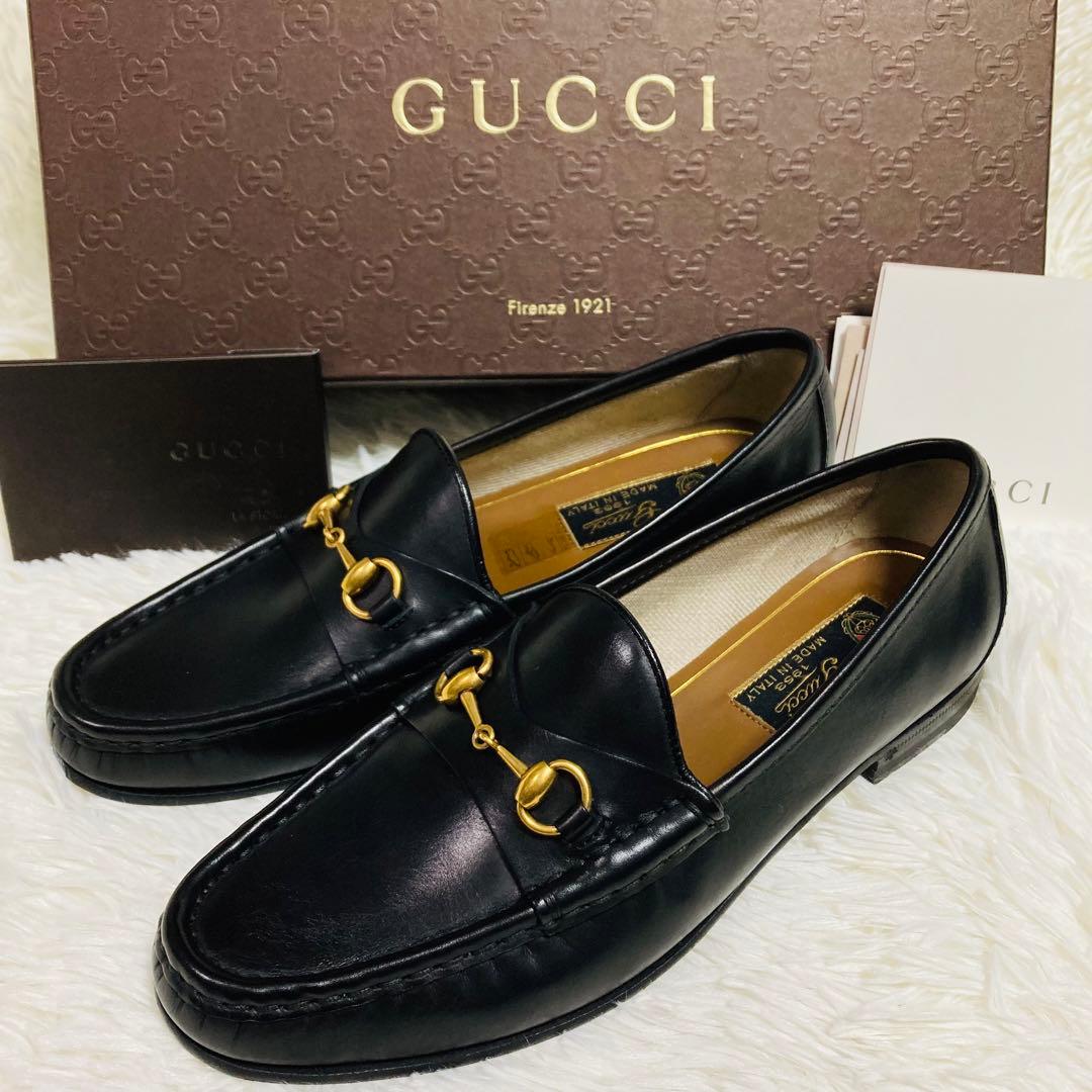 GUCCI グッチ　ゴールド ホースビット36  ローファー 1953 ブラック