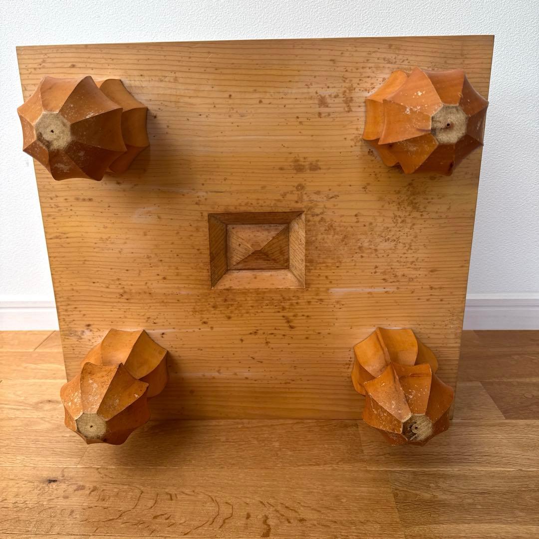 囲碁盤/ 脚付き/ヘソ有り/カバー付き/17cm厚/碁盤/囲碁