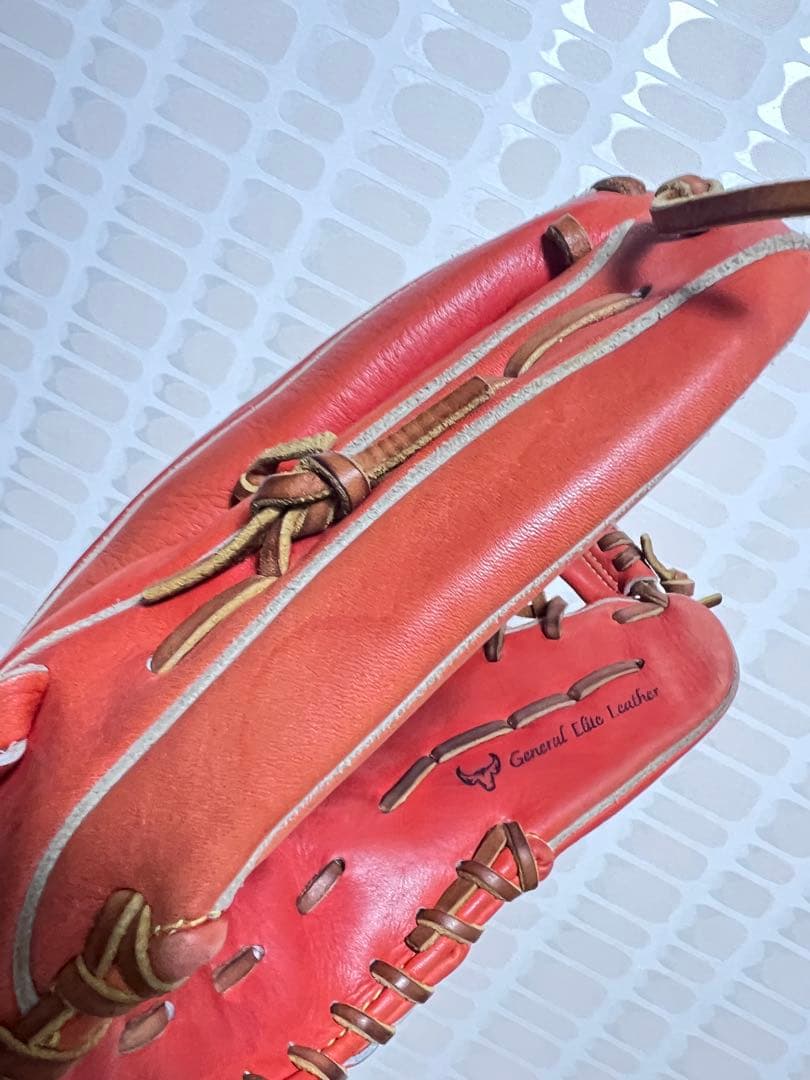 【美品】 Mizuno Pro 硬式グローブ オレンジ 左利き用