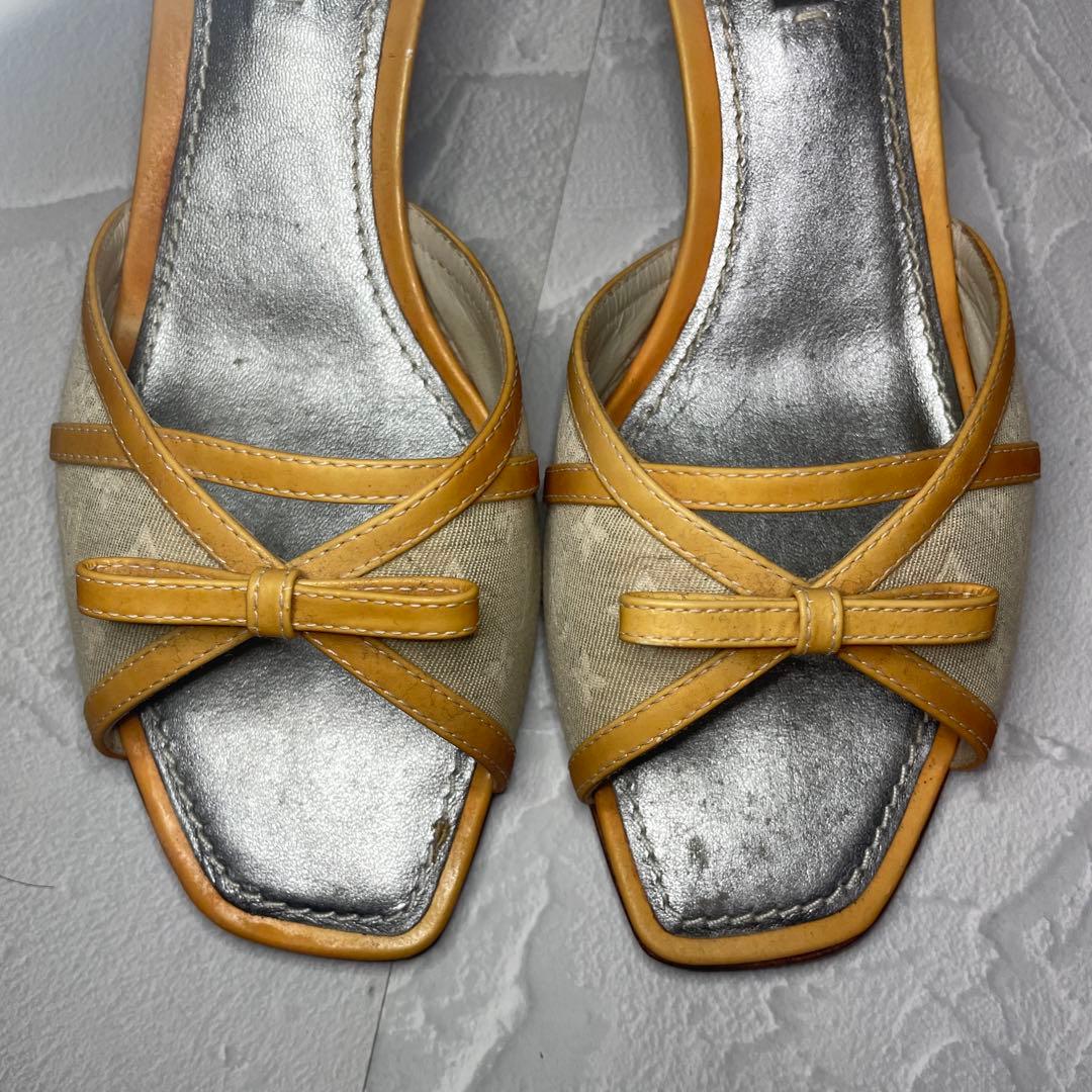 LOUIS VUITTON ミュール シルバー/ベージュ