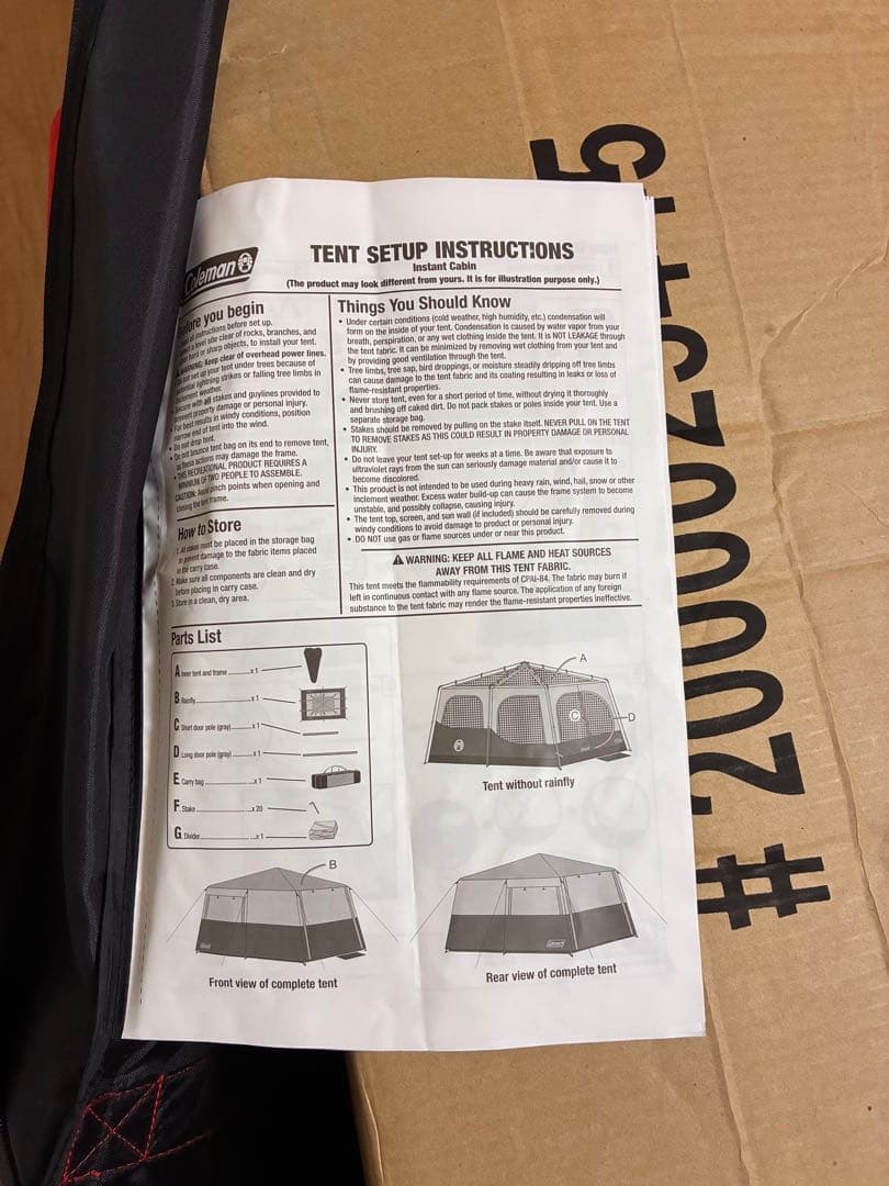 Coleman instant cabin 10 person キャビンテント