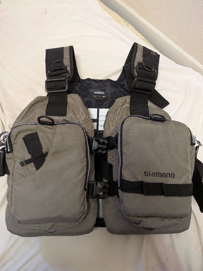 SHIMANO フィッシングベスト L/XL グレー