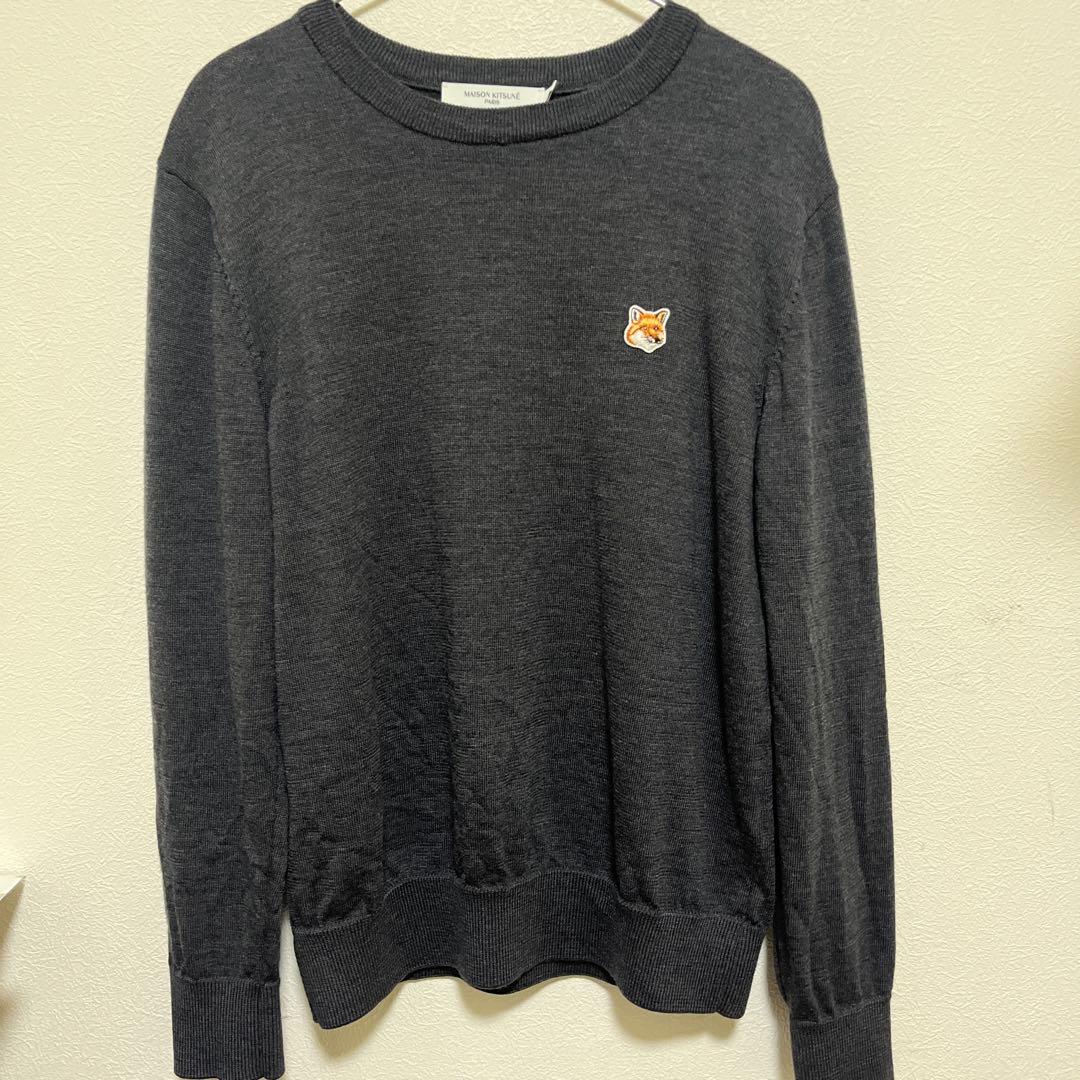 t*m様 MAISON KITSUNÉ フォックスヘッド　ダークグレー ニット