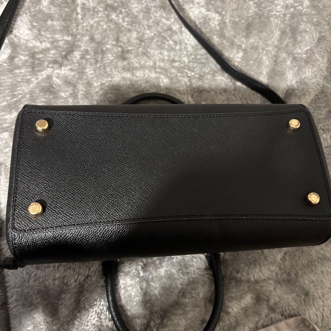 COACH ブラック レザー ハンドバッグ