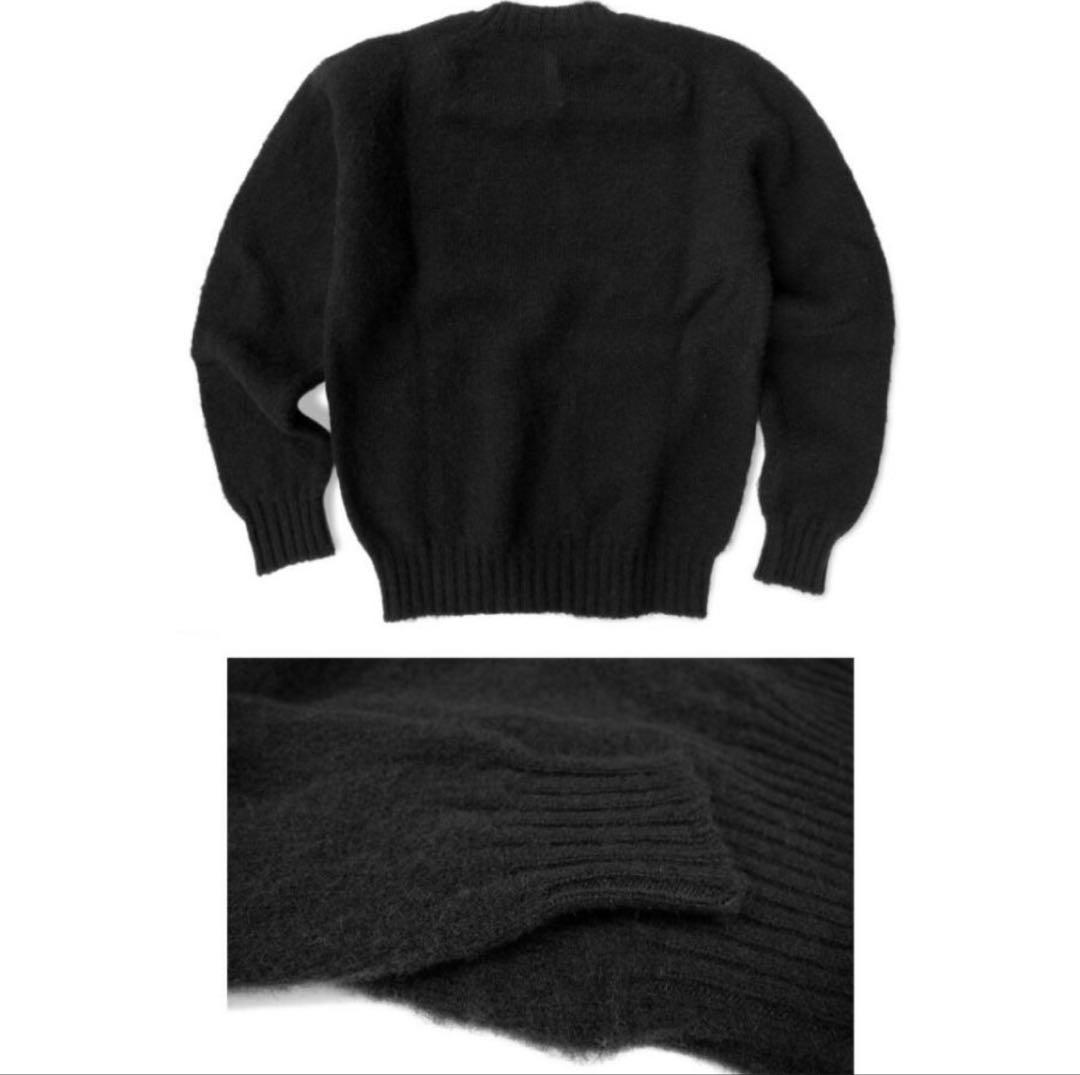 Jamieson’s シャギードッグ サドルショルダー 黒 ニット