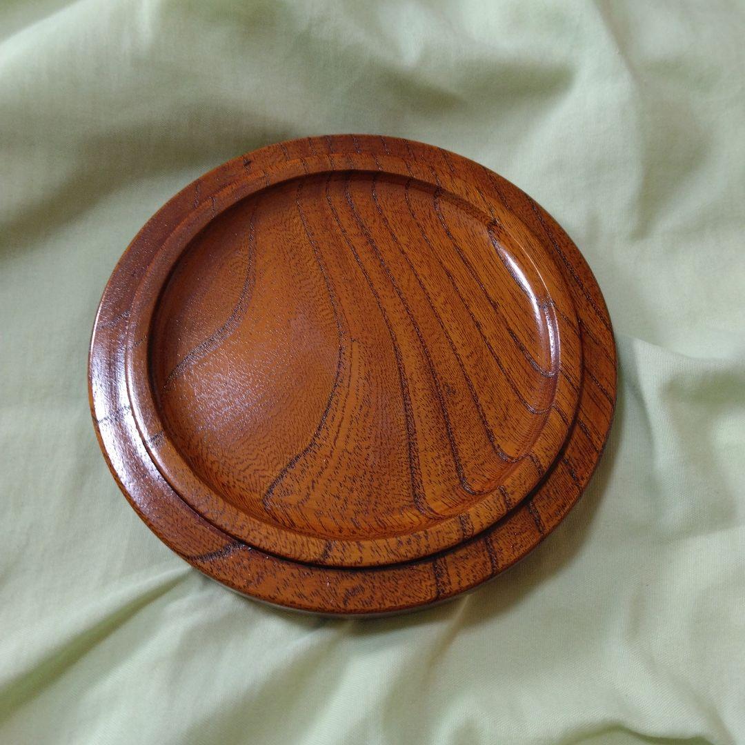 5個セット小田原漆器　欅（けやき）くりぬき　小型茶櫃