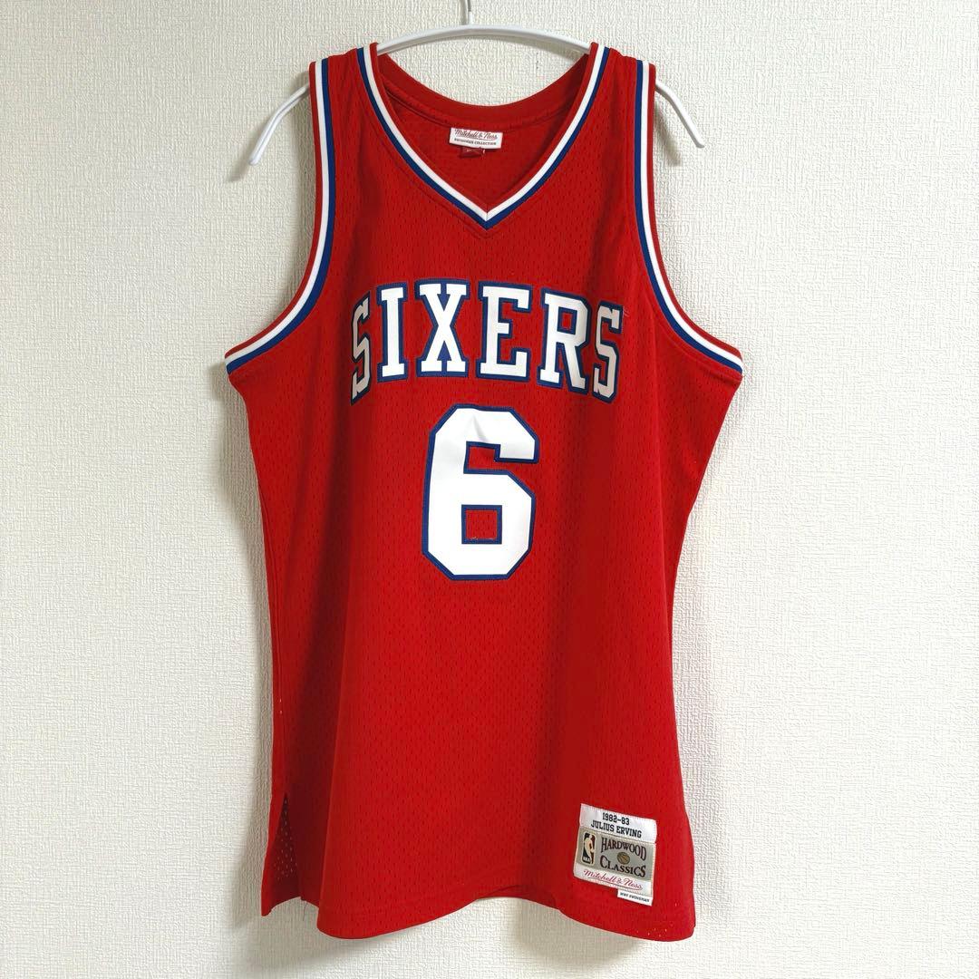 【新品】Mitchell & Ness ユニフォーム 6 ERVING レッド