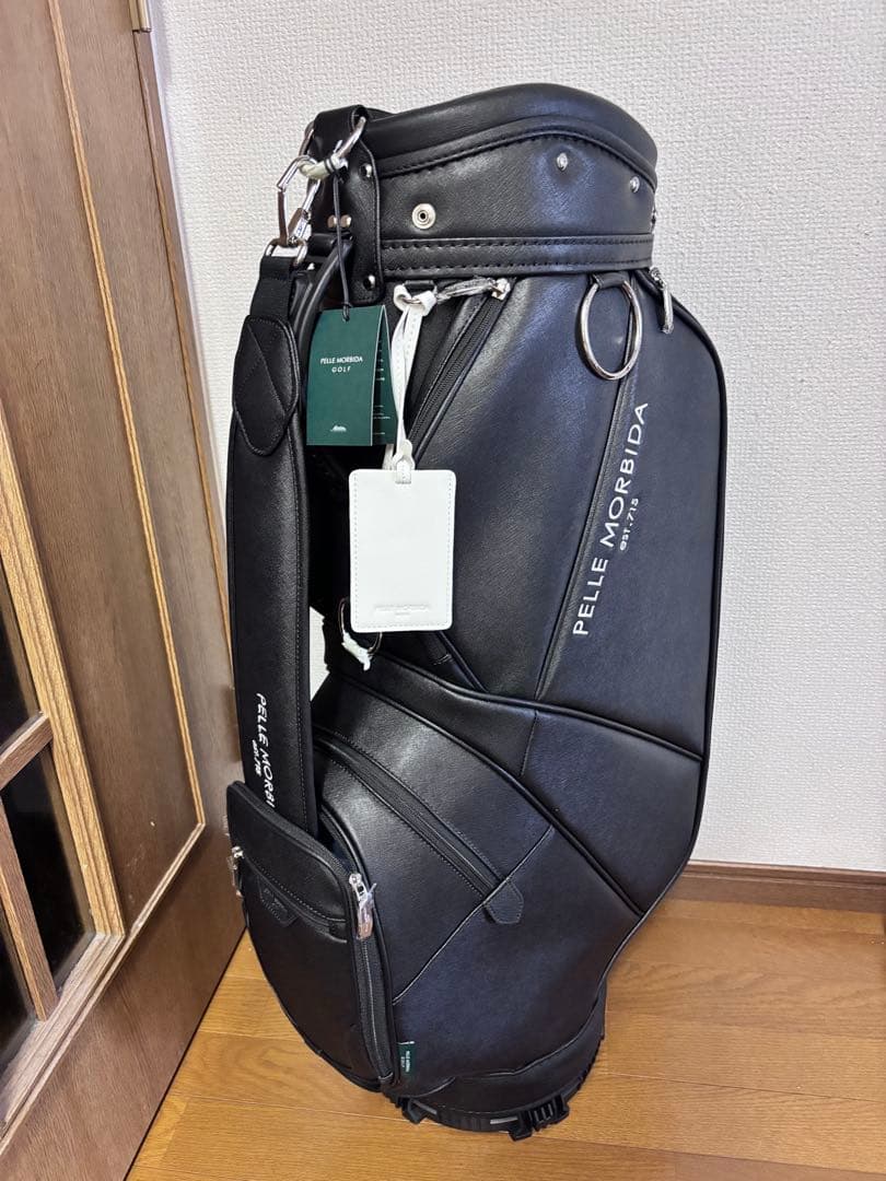【未使用】ペッレモルビダ PELLE MORBIDA スタンドキャディバッグ 黒